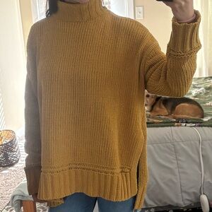 Aerie Mustard Turtleneck Sweater
